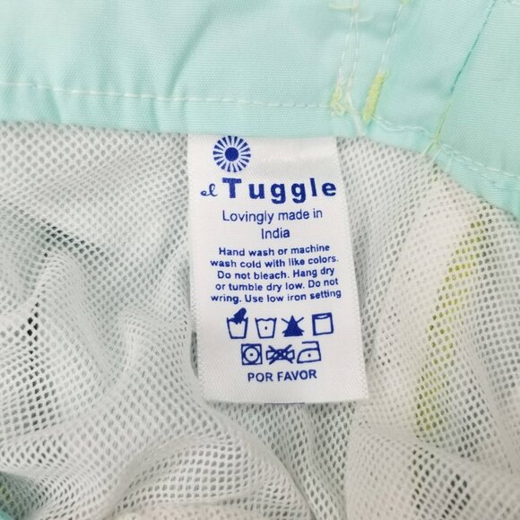 El Tuggle Flip Flop Swim Short light blue size 30 quick dry beach shorts pockets - Picture 9 of 13